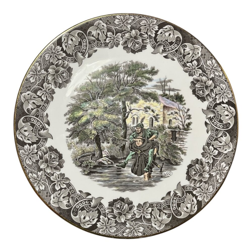 Vintage Robin Hood Collector Plate Friar Tuck Unholy Baptism Nicholas Mellor Eng